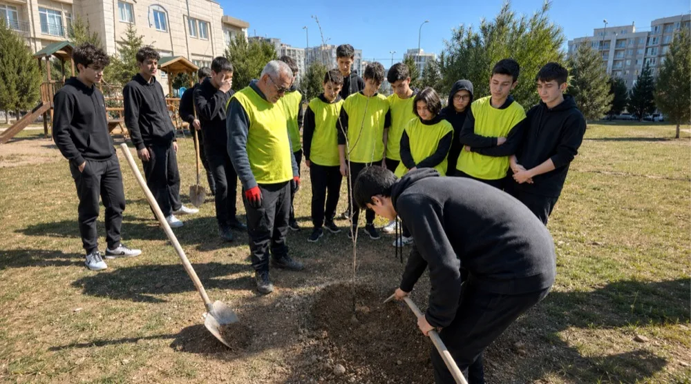 Pendik Ömer Çam Lisesinden Deprem Bölgesine Fidan Bağışı