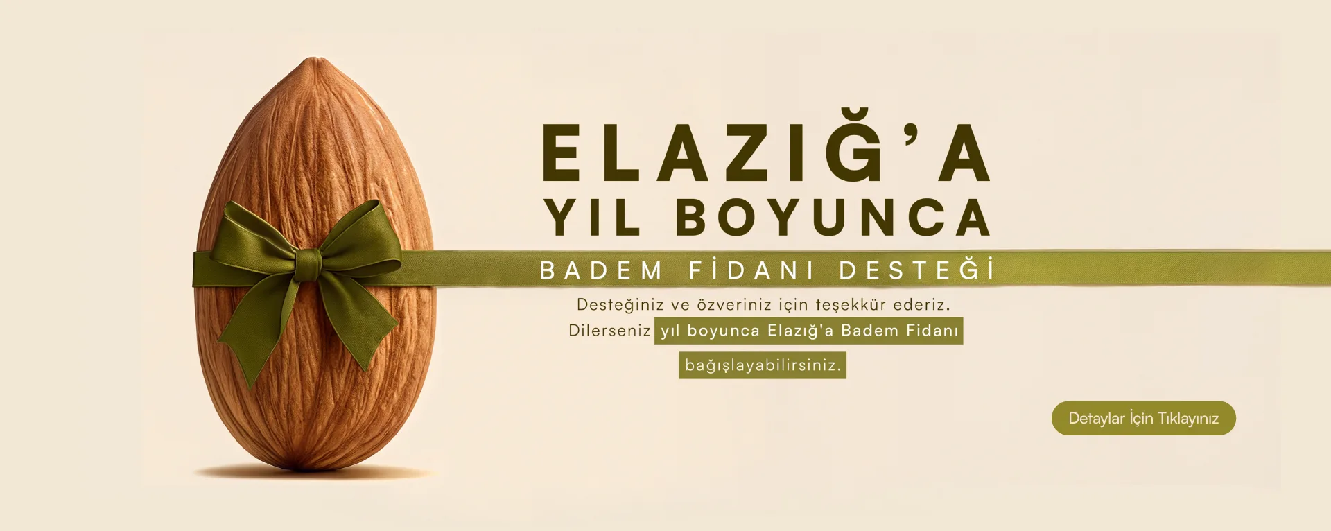 Elazığ'a yıl boyunca badem fidanı desteği